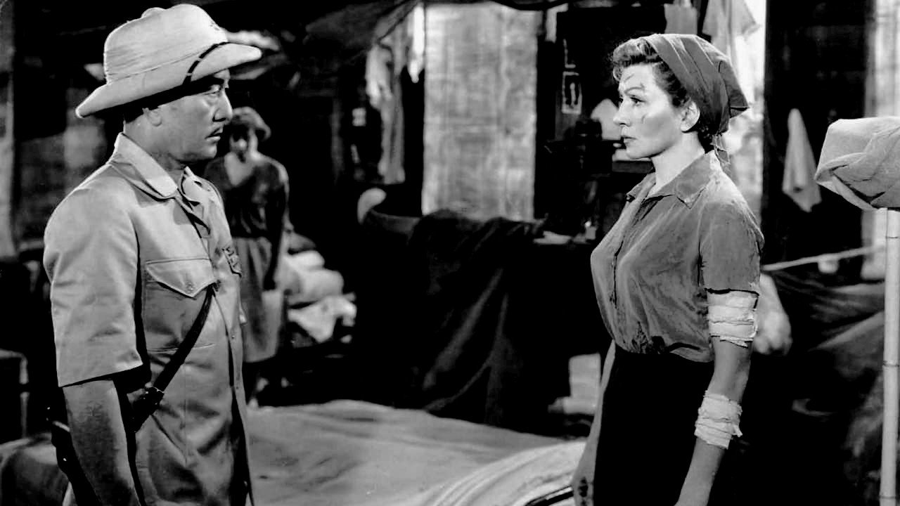 Three Came Home (1950) still