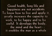 The Road to Health and Happiness